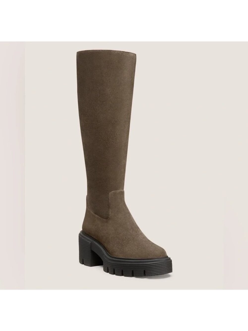 NEW Stuart Weitzman Soho Knee High Boots Lug City Y2K Contemporary Womens 8.5